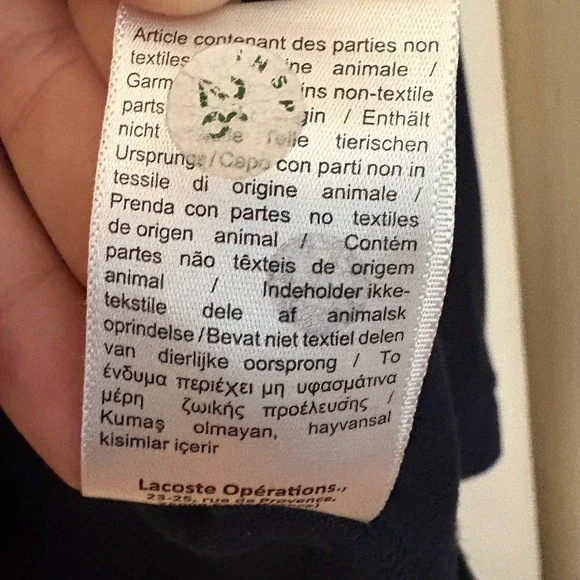 Lacoste Mens Classic Fit Long Sleeve Pique Polo Shirt Navy Blue FR 2 US XS - Picture 5 of 6